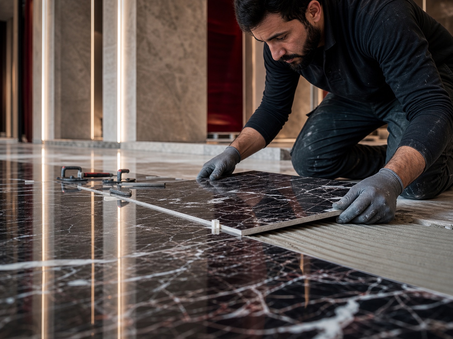 Premium marble installation work